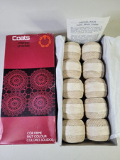 Coats Vintage Chain Mercer Crochet Cotton Yarn 10 x 20g Balls in original box