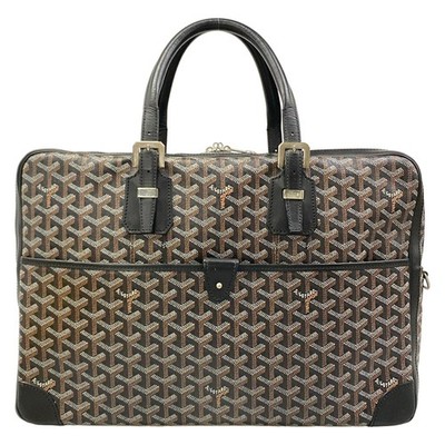 GOYARD ゴヤール アンバサードMM ブラック GOYARD - GOYARD(ゴヤール) ビジネスバッグ アンバサードMM 黒×白