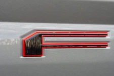 Raised 0.3in Black Red Tailgate Inserts Letters Emblems fit F-150 2018-2020