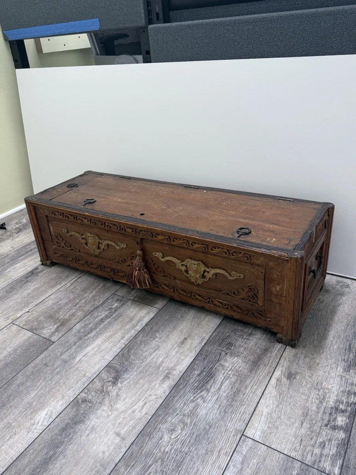 Antiguo cassona/cofre de matrimonio renacentista italiano - B5 Foto 3 de 4