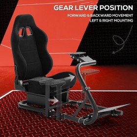 Supllueer Racing Simulation Cockpit With Seat Adjustable Fit Logitech G920 G923