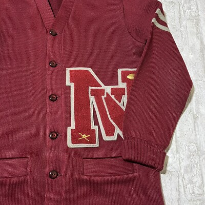 VTG 50s 60s WOOL Cardigan Letterman Varsity Sweater 20x28 AU6 | eBay