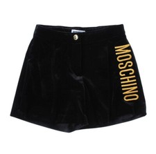 Moschino Kids Teen Logo Print Black Shorts si...