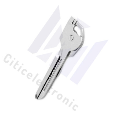 1PCS 6-in-1 Utili Key Tool Keyring Keychain Multifunction Stainless Steel Fast