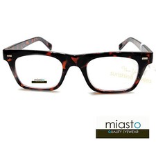 NWT 39.99 MIASTO "HARVARD" RETRO UNISEX NERD READER READING GLASSES 2.25 BROWN
