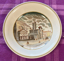 SC RICHARD SAN CRISTOFORO PIATTO PORCELLANA VEDUTA BIBLIOTECA AMBROSIANA MILANO