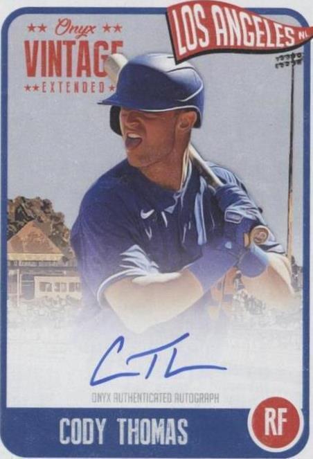 2020 Onyx Vintage Extended - Cody Thomas #EACT Blue Ink Autographs /275 ...