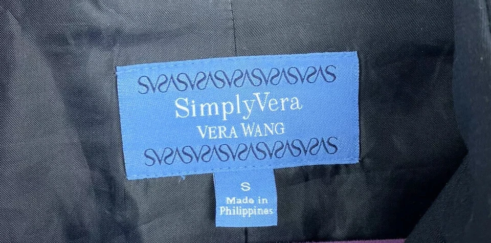 Simply Vera By Vera Wang Womens Navy Coat Size Small Mid Length - Image 4 of 4