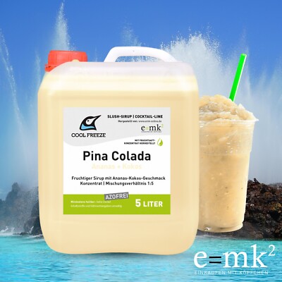 Pina Colada Slush Eis Sirup | Ananas-Kokos | 5L | Glycerin-frei | für Cocktails
