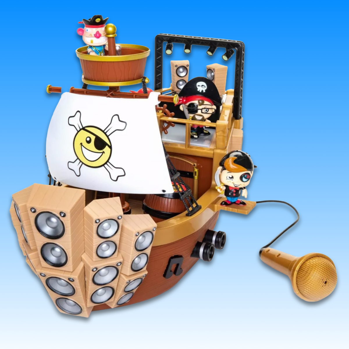 FGTeev Raptain Hook's Sea Wagon Sing Along Playset w/Rare Gold