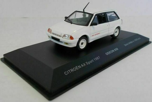 Citroën AX Sport de 1987 blanche au 1/43 de Odéon 050