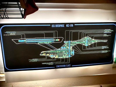 StAr TrEk prop  Enterprise A Science lcars translight print  Monster 5 FOOT