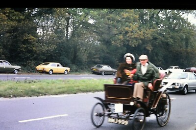 UNIDENTIFIED EARLY MOTOR CAR, London To Brighton Run - Vintage 35mm SLIDE (1978)
