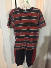 Huntington Beach Club Short Sleave Shirt Pants size 6 60 cotton 40 Polyester