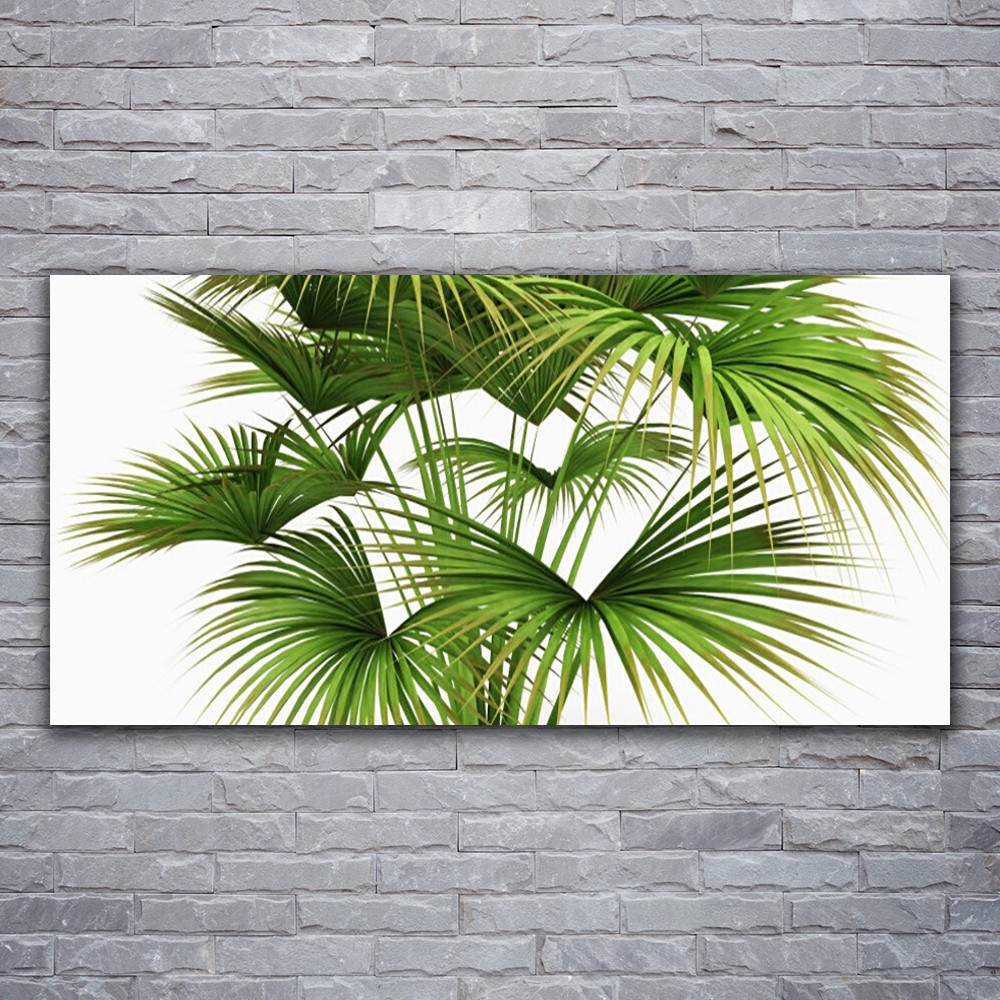Impression 120x60 floral feuilles tableau sur toile tendue premium pour bureau