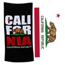 California Flag Beach Towels - California Republic Beach Towel 30"x60" & 40"x70"