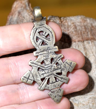 Handmade Ethiopian Coptic Orthodox Christian Metal Cross Pendant Ethiopia Africa