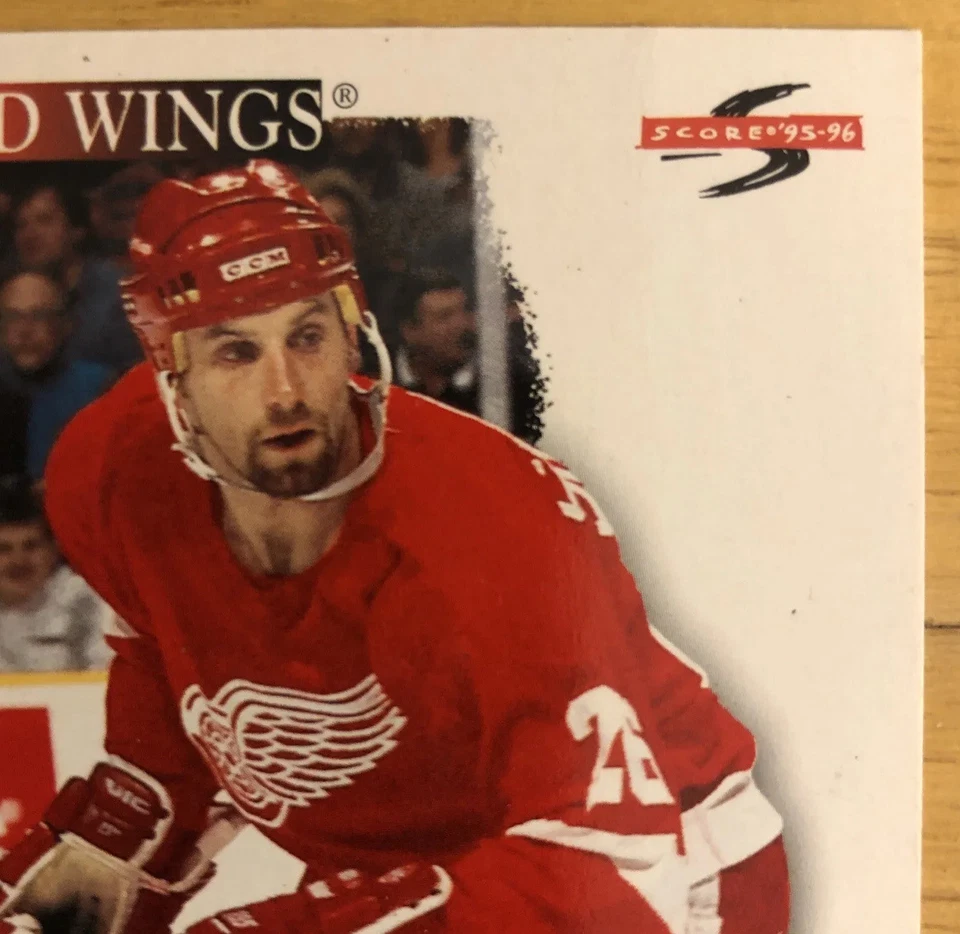 Tarjeta de hockey 1995-96 Topps Ray Sheppard #127 Detroit Red Wings grado bajo a medio Foto 3 de 4