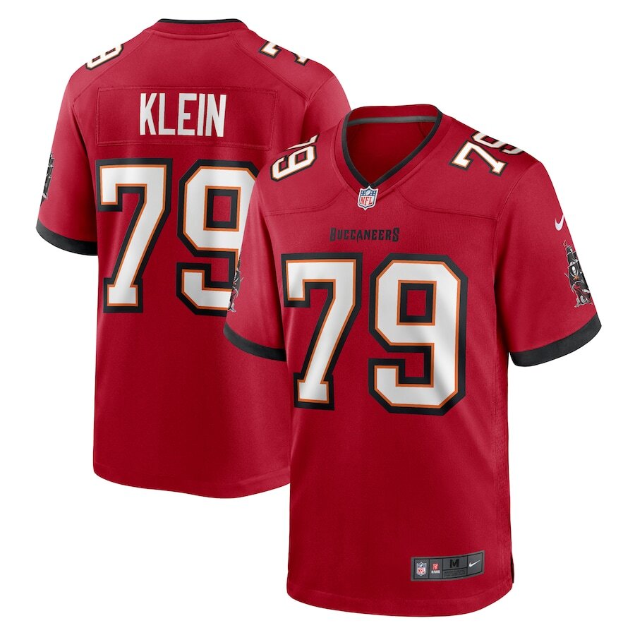 ウェア NFL official Jersey Tampa Bay Buccaneers Tampa Bay Buccaneers Elijah Klein #79 Nike Red 2025 Official NFL