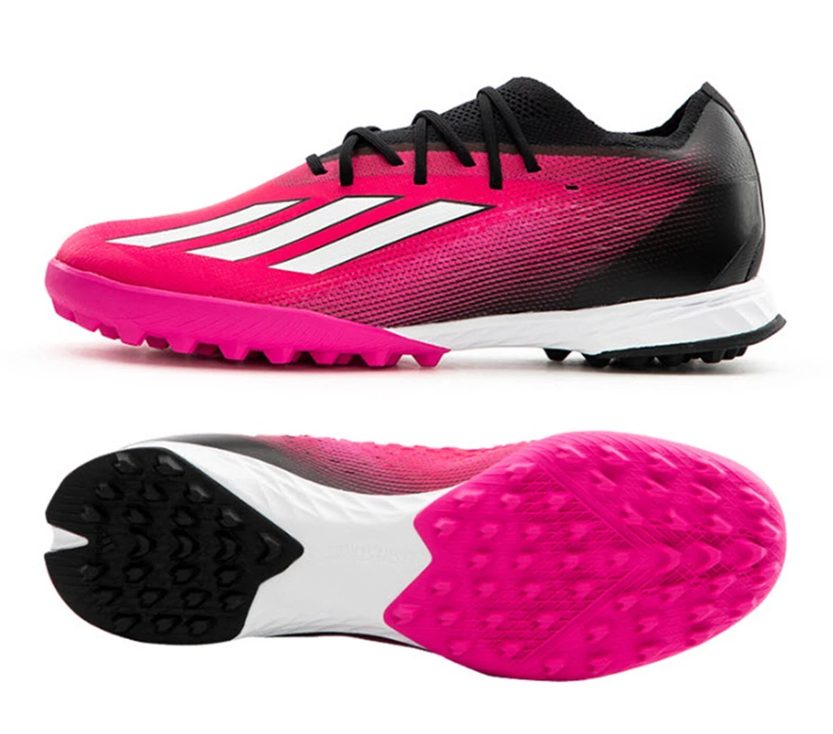 Adidas Men X Speed-Portal.1 TF Cleats Futsal Pink Black Soccer Spike Shoe  GZ2440