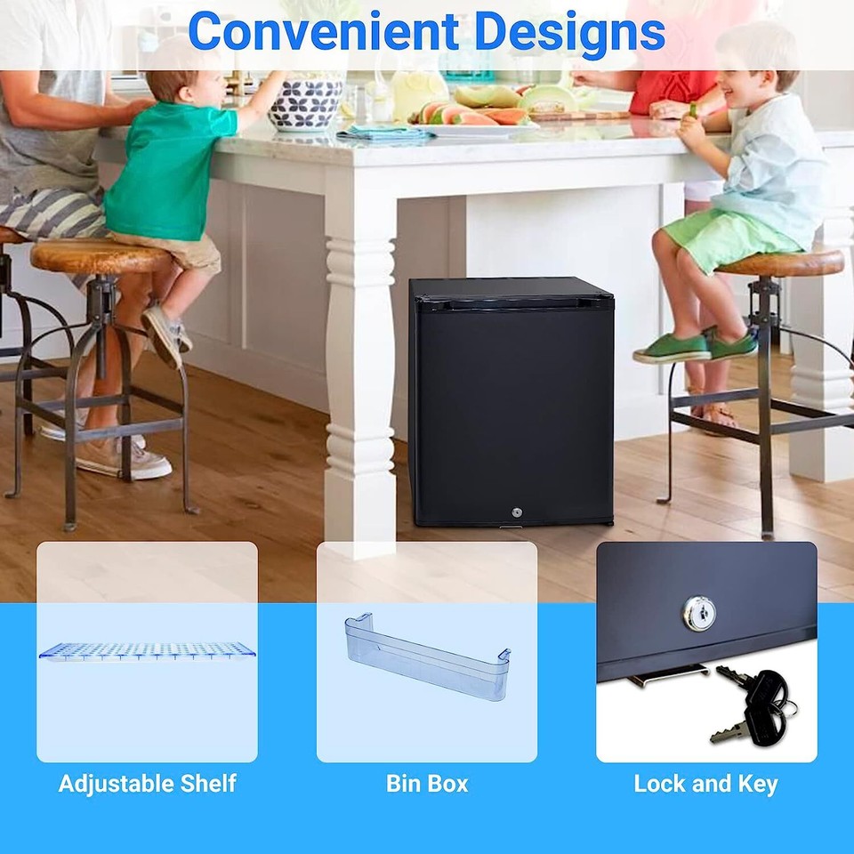 12V / 110V Portable Refrigerator Silent Truck Travel RV AC/DC Fridge ...