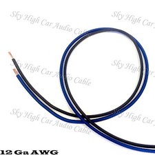 100' EACH BLUE  BLACK - 200 ft 12 Gauge AWG Primary / Remote Wire Lead Sky High