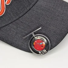 Unique One of a Kind Ball Alignment Aid Golf Ball Marker with Magnetic Hat Clip