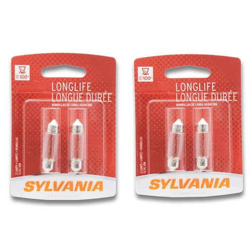 Sylvania Long Life - Two 2 Packs - DE3425LL Light Bulb Dome Trunk Cargo Area cd