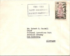GOLDPATH: France cover 1960 to Germany special cancel CV930_P11