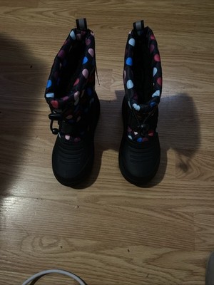 NIB Northside Waterproof Boots Youth 10 pink/blue polka dot Thinsulate Insulated