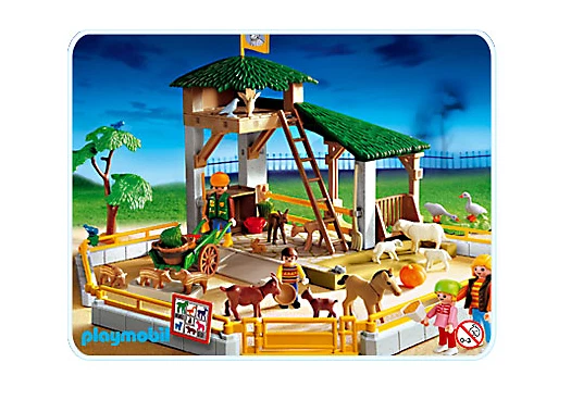 Gros lot playmobil comprenant 32 animaux, 8 personnages, des décors divers et de nombreux accessoires - Jeux & Jouets
