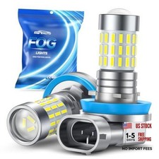 H11 H8 Led Fog Light Bulbs Or Drl 10000 Lumens 6000k 48 Chips Mf3 H11 White