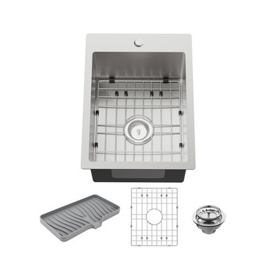 Small Kitchen Sink,15x20 Inch Bar Sink Stainless Steel Drop In Small Kitchen ...