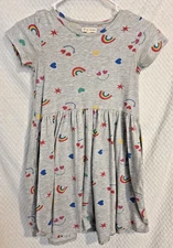 TUCKER + TATE GIRL'S SHORT SLEEVE DRESS POCKETS STRETCH SIZE 7