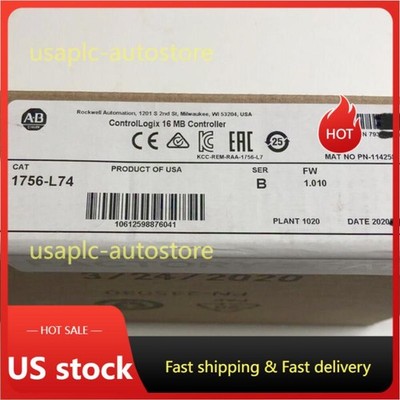 1756-L74 /B ControlLogix Logix5574 Processor 16MB 1756L74 US Free Tax