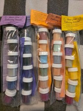 Embossing Powder Lot New 0.5 Oz Jars INCLUDES ADDED BONUS 16 OZ CONTAINER POWDER