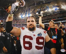 RICH SEUBERT New York Giants Signed Autographed 11x14 Photo JSA 2X SB CHAMP