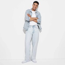 Men's Baggy Fit Straight Jeans - Original Use 34 X 30, distressed look