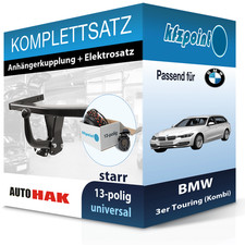 Für BMW 3er Touring (Kombi) 05- AUTO HAK Anhängerkupplung starr + 13polig E-Satz