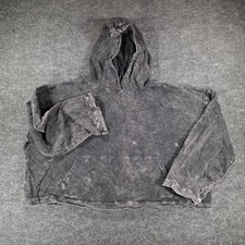 Unbranded Women's Grey and Black Hoodie