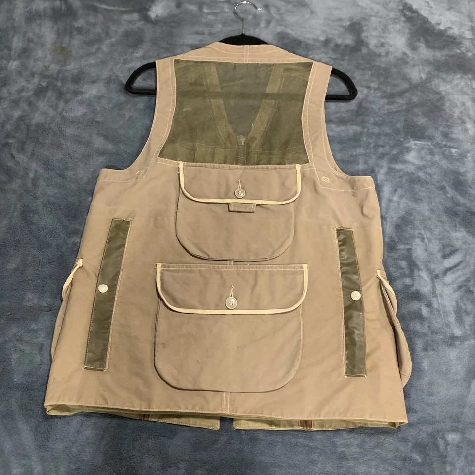 Vintage 1940’s MASLAND Vest Men's Hunting Fishing Wind & Water Resistant Khaki - Image 2 of 4