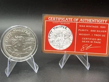 STL Mint Spicy Titty Twister 1ozt .999 Silver Round w/COA (500 Mintage)