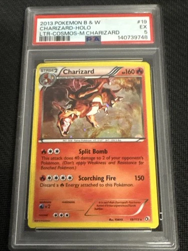 PSA 5 Charizard 19/113 Legendary Treasures Cosmos Pokemon