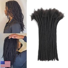 Dreadlock Extensions Human Hair 12 inch 0.6cm 40 Strands Natural Black