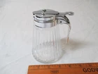 Vintage Anchor Hockings Glass Syrup/ Honey Pitcher Dispenser With Lid Slide Top