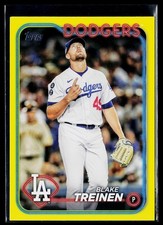 2024 Topps Update - Blake Treinen Yellow #US196 Los Angeles Dodgers