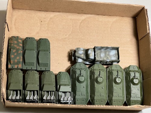 HO-Scale Metal Cold War Soviet APCs, BTR-60, BTR-40 with ATGMs, Exc. Condition