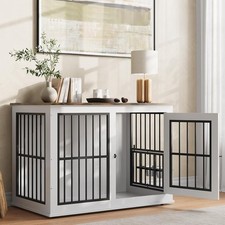 40" Heavy Duty Wood Dog Crate, Lift Top Escape Proof End Table for Large Dogs