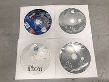 Lot Of 4 Assorted Apple MacOS CDs - iPhoto, OSX Install, OSX Apps, World Book