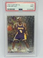 1996 Kobe Bryant PSA 9 Fleer Metal Rookie Card #181 - Lakers - Mint. rookie card picture